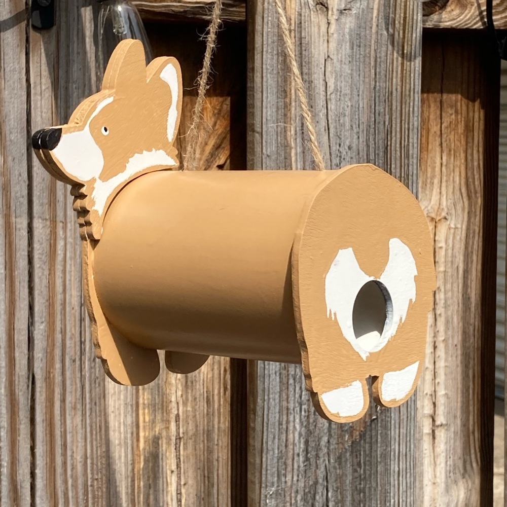 Handmade Corgi Butt Birdhouse​